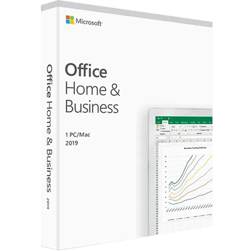 Microsoft Office Home & Business 2019 | One Time Purchase, 1 Device | Windows 10 PC/Mac Keycard