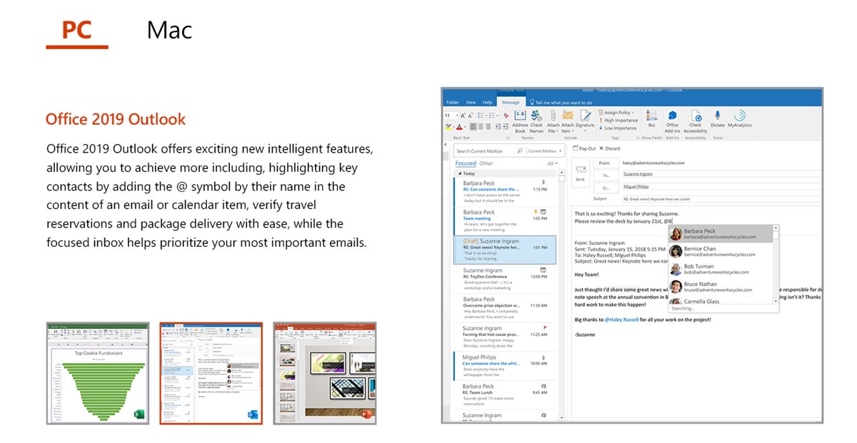  Microsoft Office บ้านและธุรกิจ 2019 