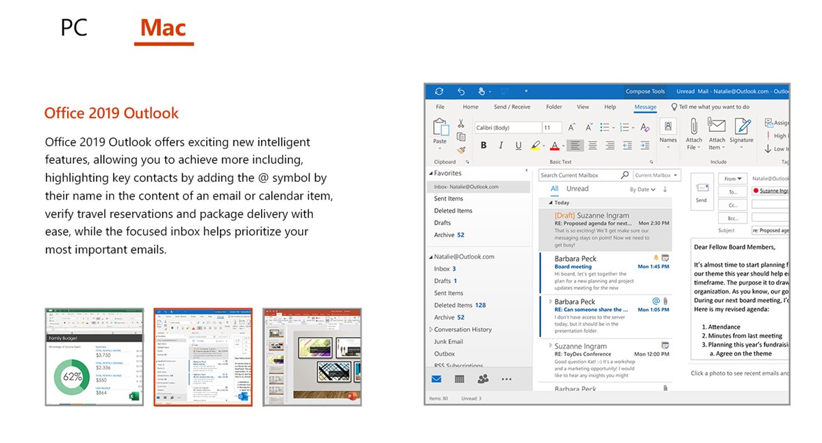  Microsoft Office บ้านและธุรกิจ 2019 