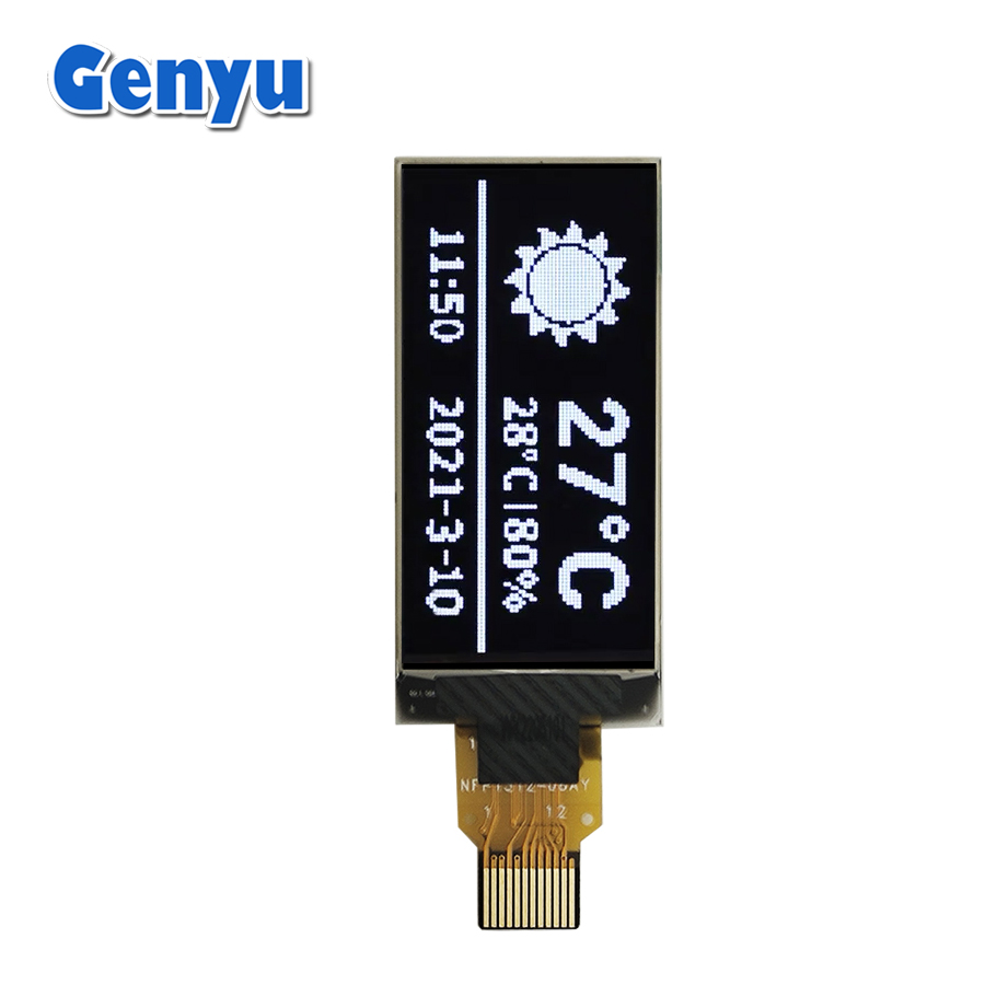 1.3 inch 64x128 OLED SSD1312 Drive 12pin FPC Spi I2C Interface White OLED display