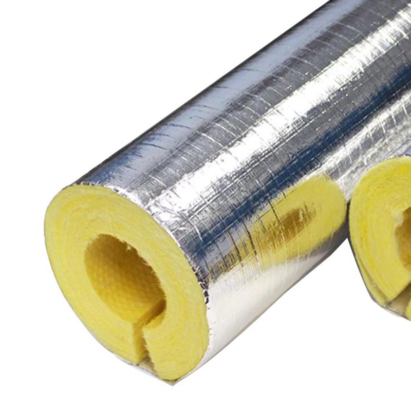 Sound insulation aluminum foil glass wool tube