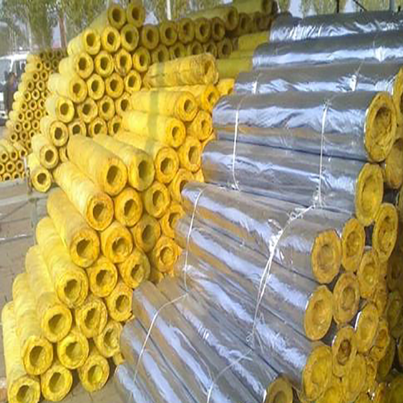 Sound insulation aluminum foil glass wool tube