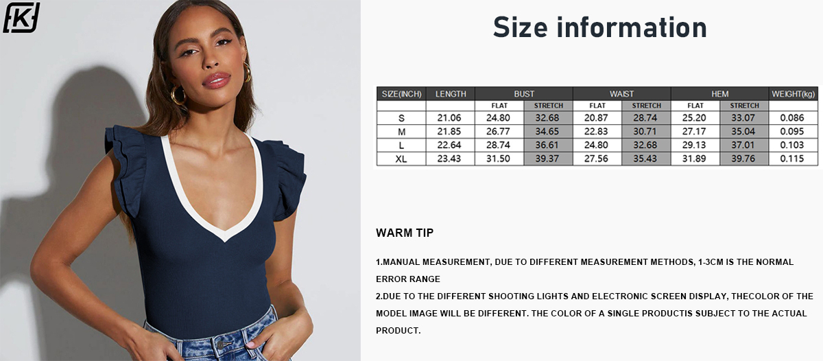 Threaded V-neck slim-fit top