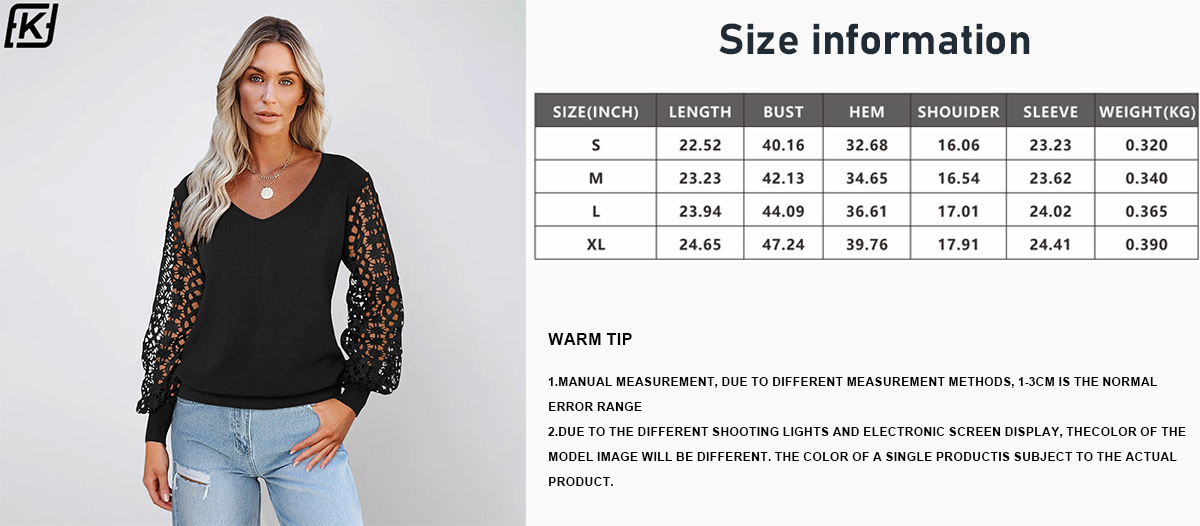 Elegant hollow V-neck long sleeve