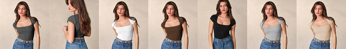 Crew neck top short sleeve T-shirt