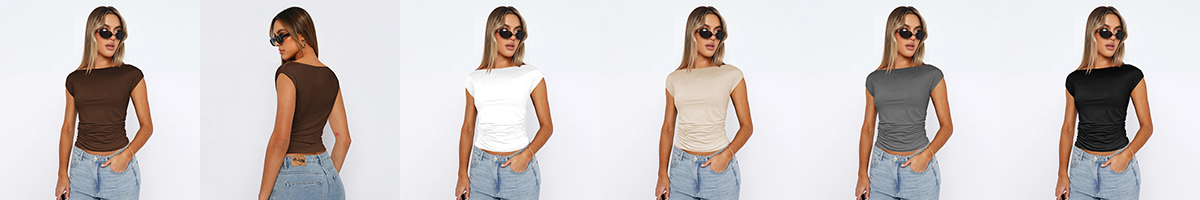 Slim-fit short-sleeved T-shirt