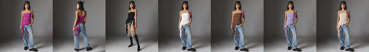 Spice Girl Fringe slim-fit bm top