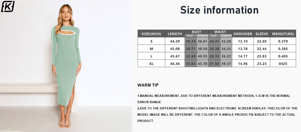 Cut-out split knit dress