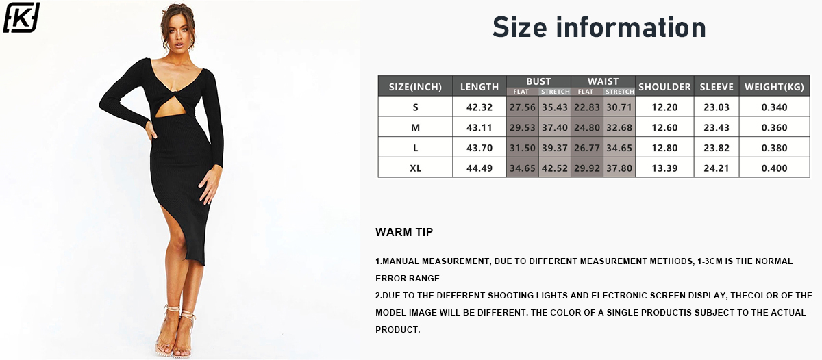 Threaded long sleeve sheath split dress