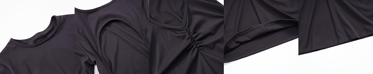 Long-sleeved sexy backpack-hip dress