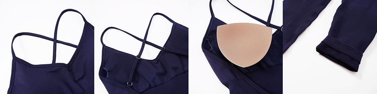 Hollow-out back seamless yoga suit