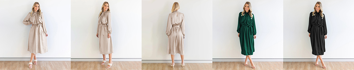 Long Woman Party Dress With Belt