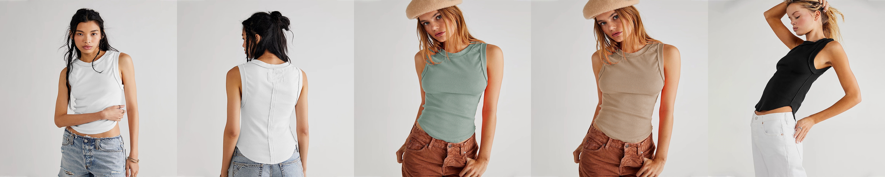 Crew-neck sleeveless knit vest