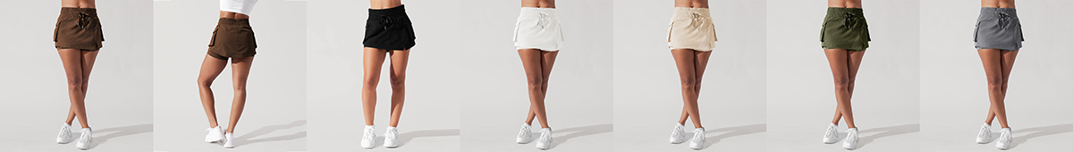High-waisted women's cargo shorts