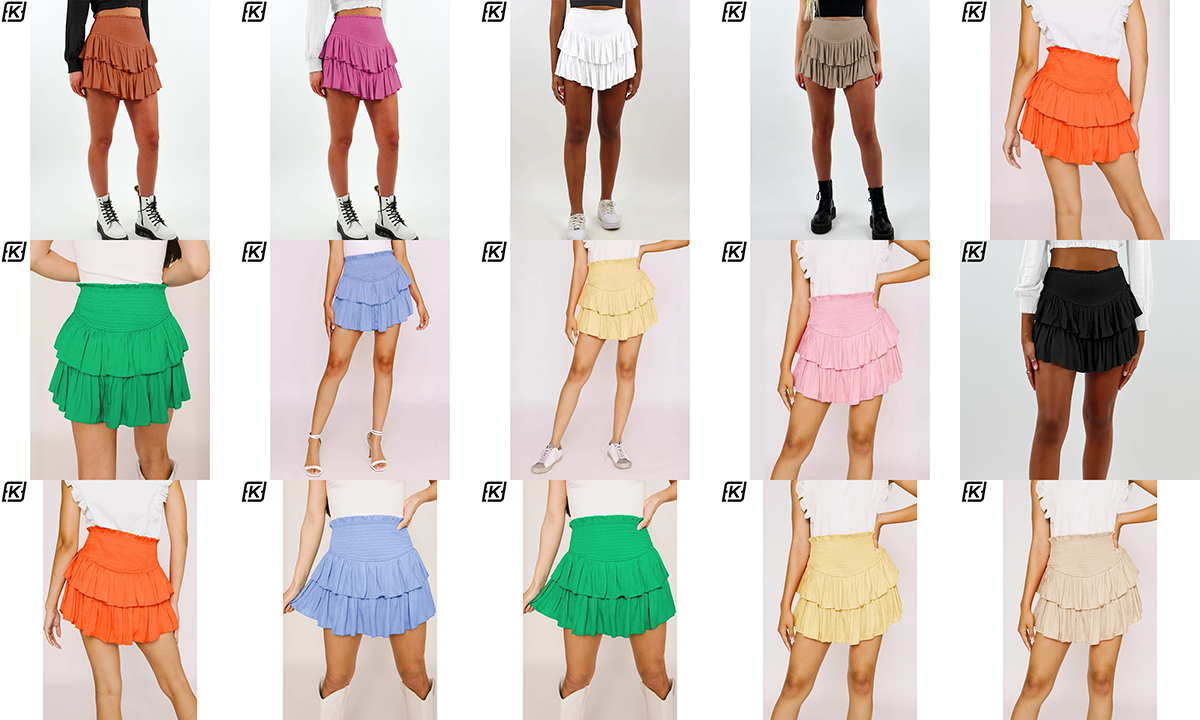 Sexy hottie lotus leaf skirt