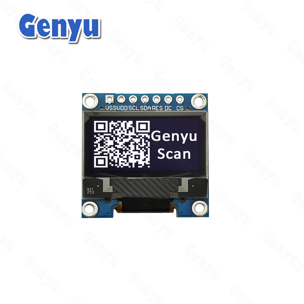 7 Pins SPI Interface 0.96 inch 12864 OLED Module with Board