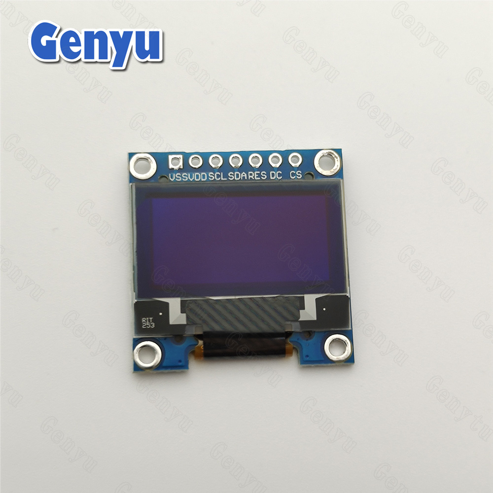 7 Pins SPI Interface 0.96 inch 12864 OLED Module with Board