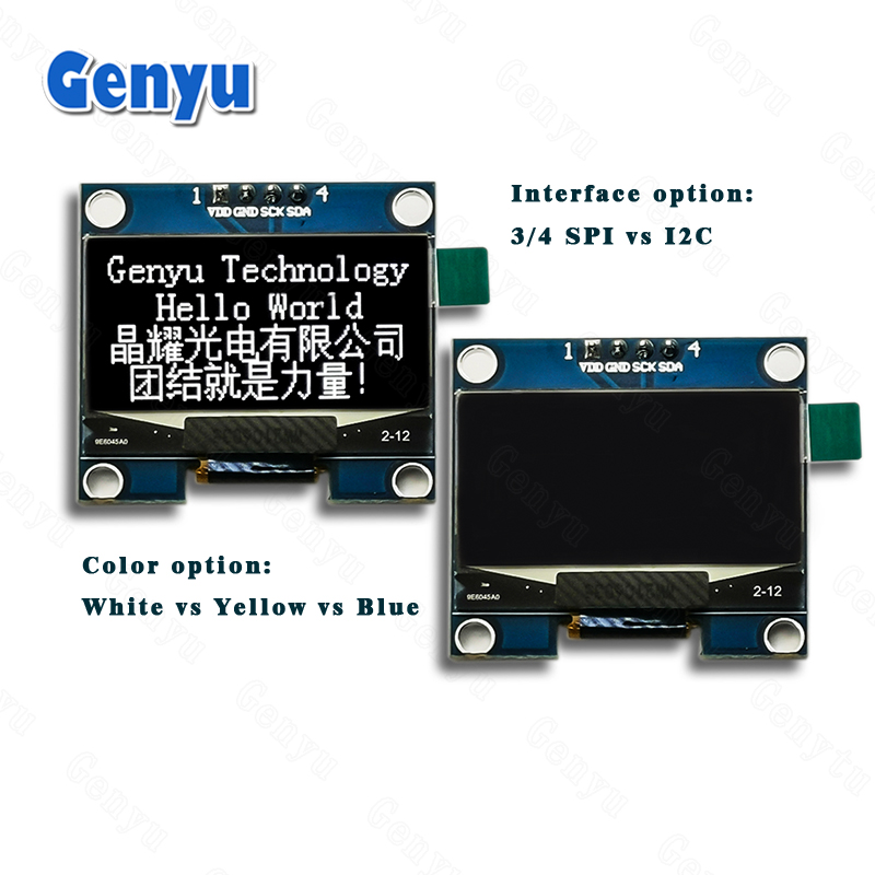 Oled with Pcb 4/7Pin I2C SPI 1.3 Inch 12864 Oled Module