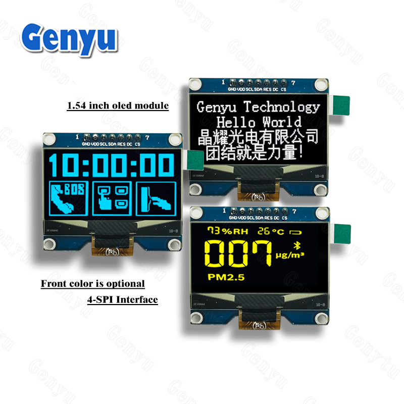 1.54" Blue OLED PCB SPI 12864 1.54Inch OLED Display Module