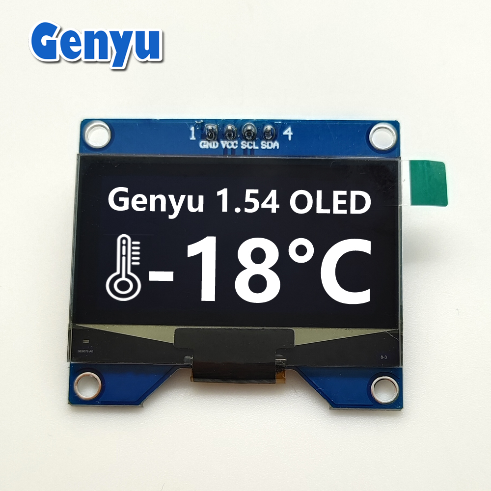 1.54" White OLED PCB I2C 12864 1.54 Inch OLED Display Module