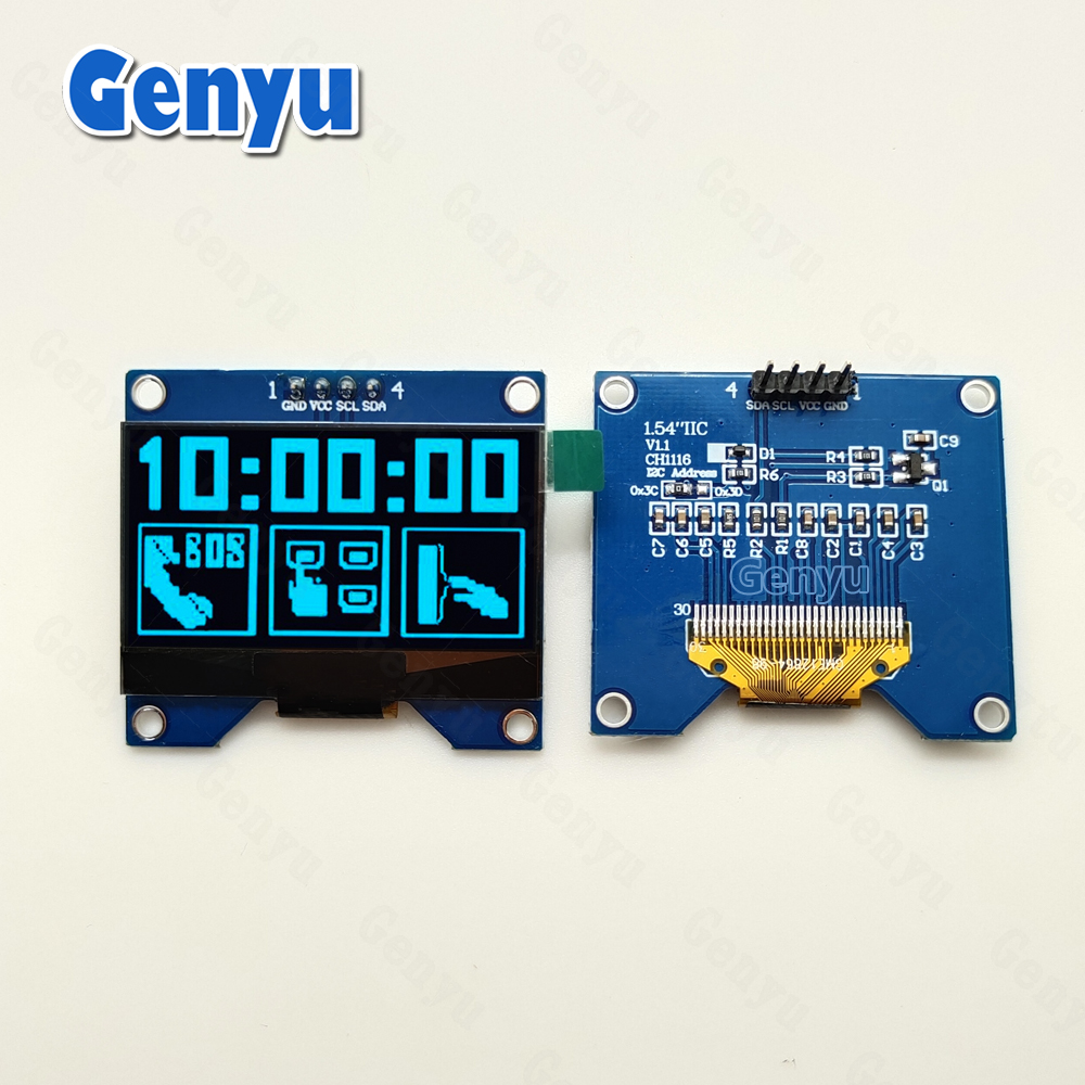 1.54" Blue OLED PCB I2C 12864 1.54 Inch OLED Display Module