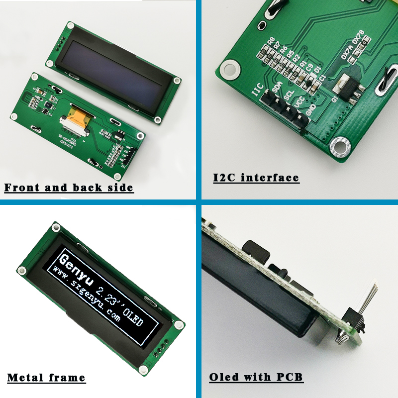 2.23" White OLED 4pin PCB I2C 128x32 2.23 Inch OLED Display Module