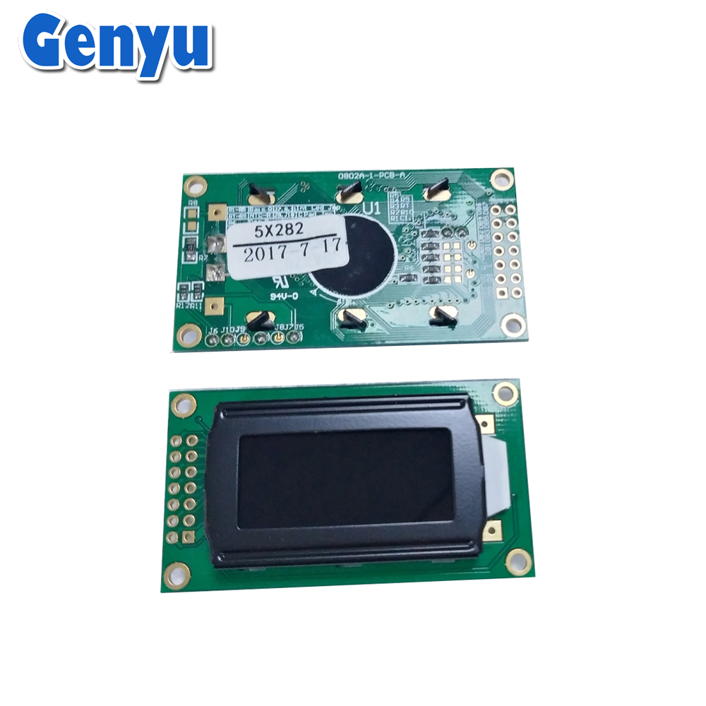 0802 Standard Product Blue/Yellow-Green/Grey 8x2 Character Lcd Module