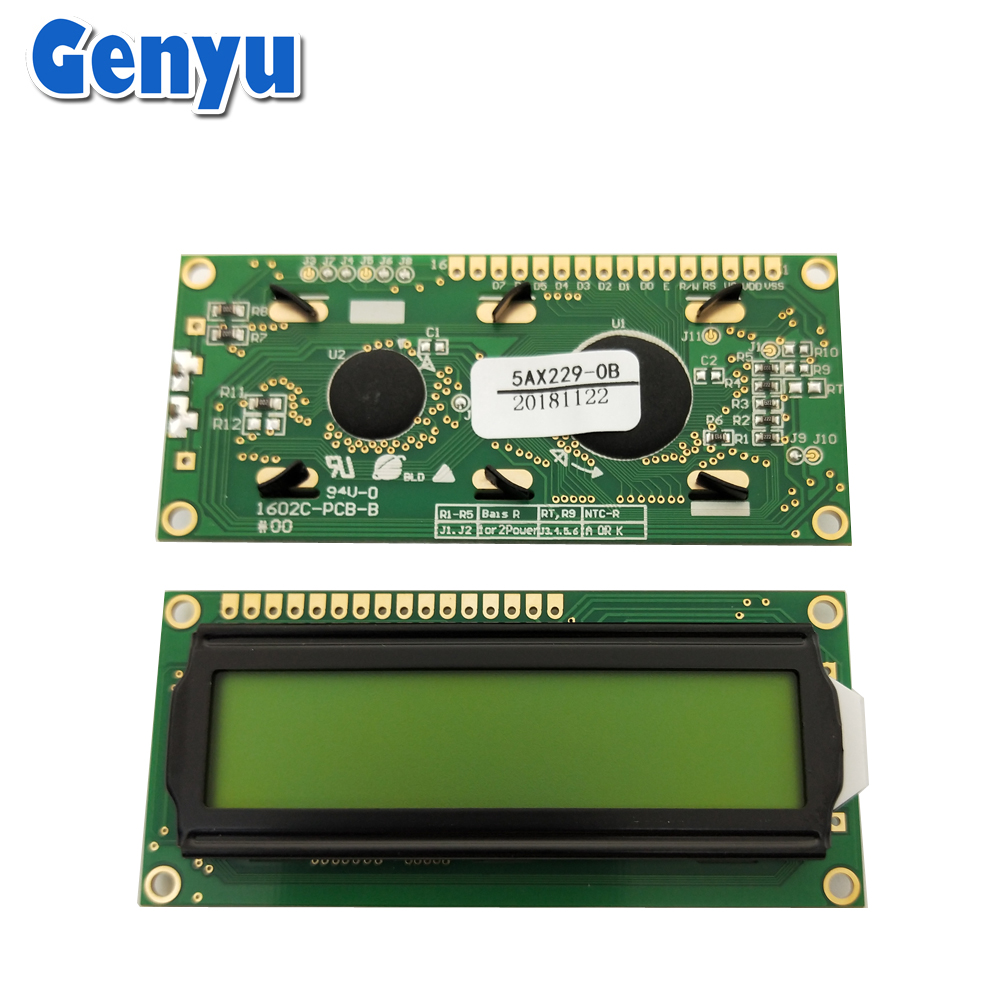 16x2 lcd GY1602A STN Yellow Positive LCD Character COB LCD Display Module 1602