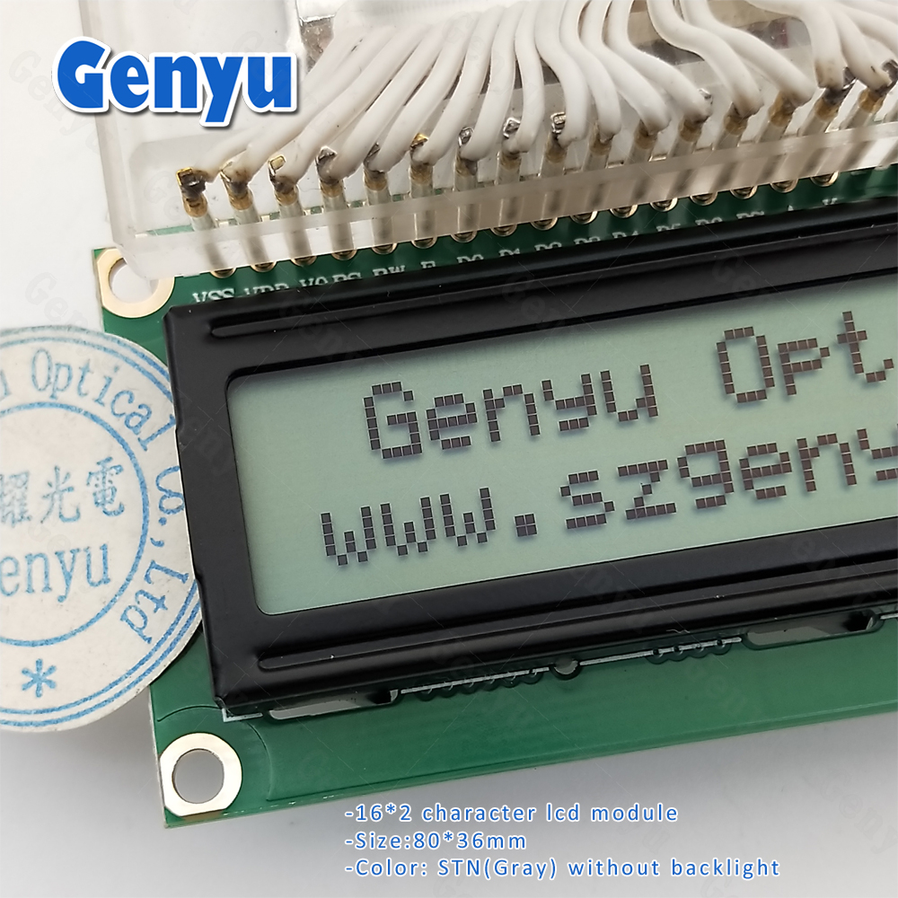 1602 lcd Module 5V 3.3V STN Grey 80*36mm character LCD Display Screen 16x2