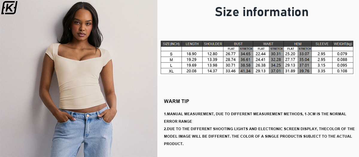 Solid color square neck Spice Girl T-shirt