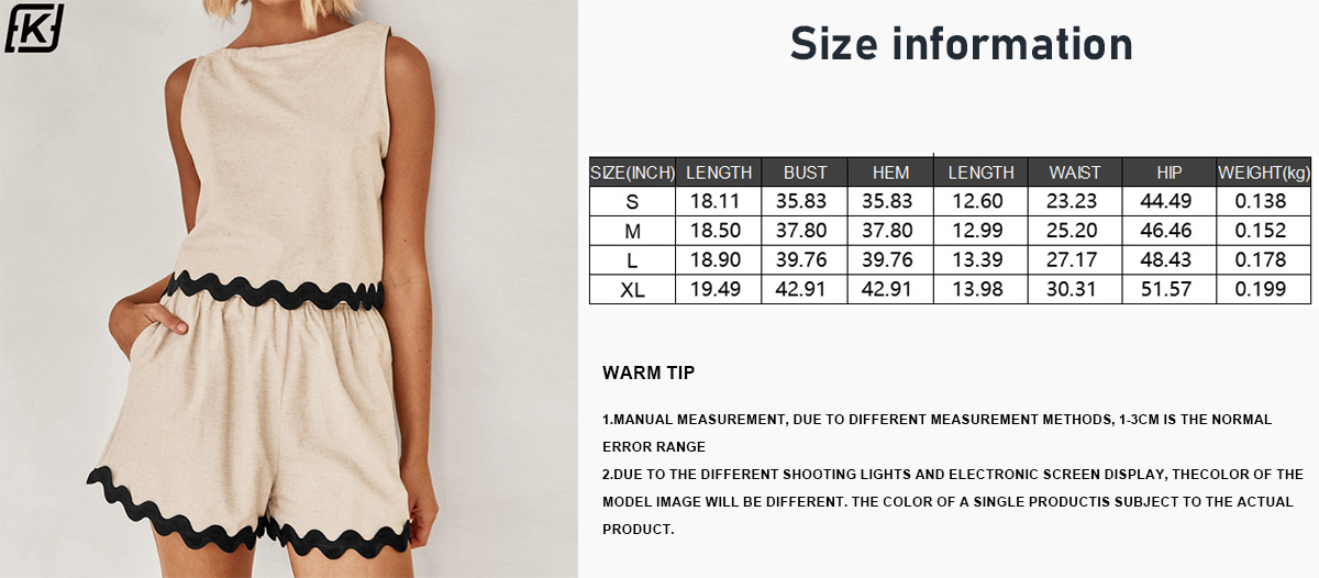 Casual tank top and shorts matching set