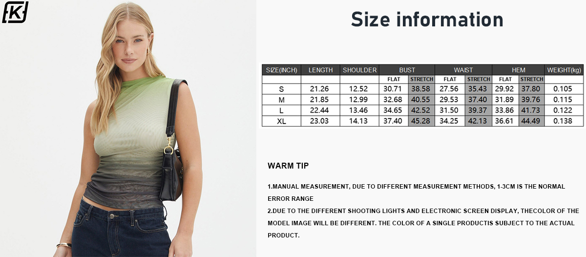 Digital print women's pleated vest