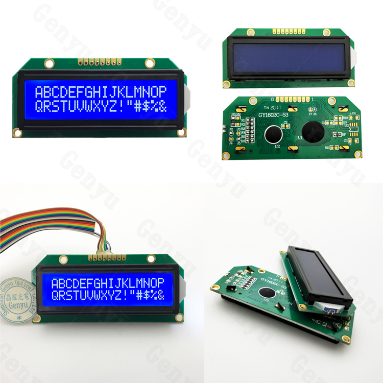 Custom 16x2 Character LCD STN Blue Negative Screen 16x2 LCD Module