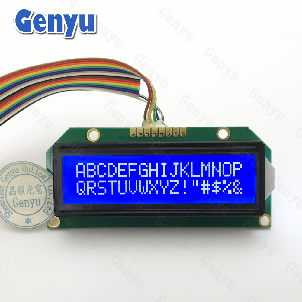 Custom 16x2 Character LCD STN Blue Negative Screen 16x2 LCD Module