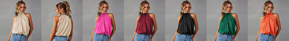 Women's halter sleeveless top