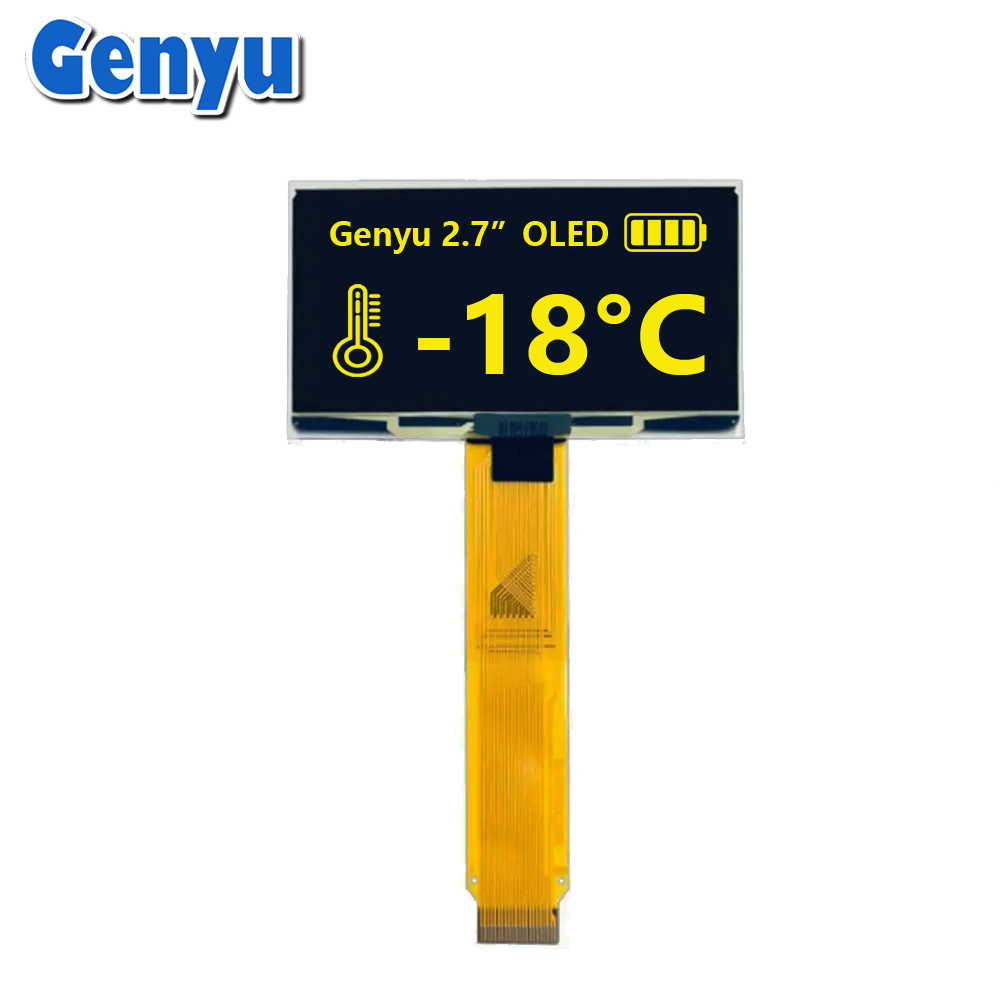 2.7 inch 12864 Yellow OLED 22pin FPC SPI IIC/I2C 128x32 oled display 