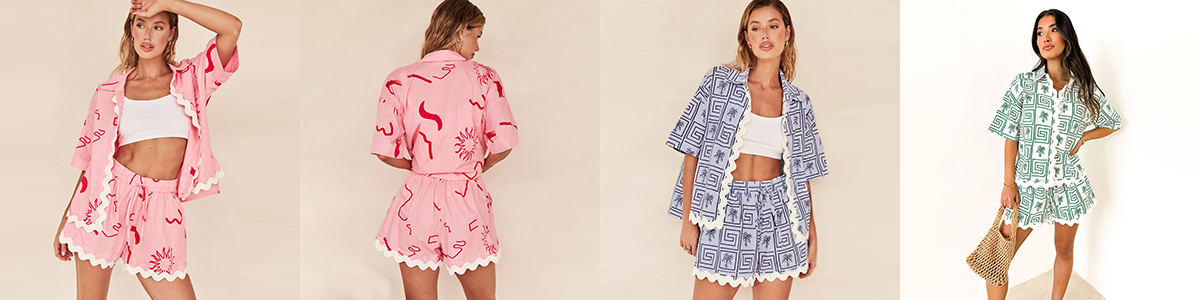 Shirt and shorts fashion suit