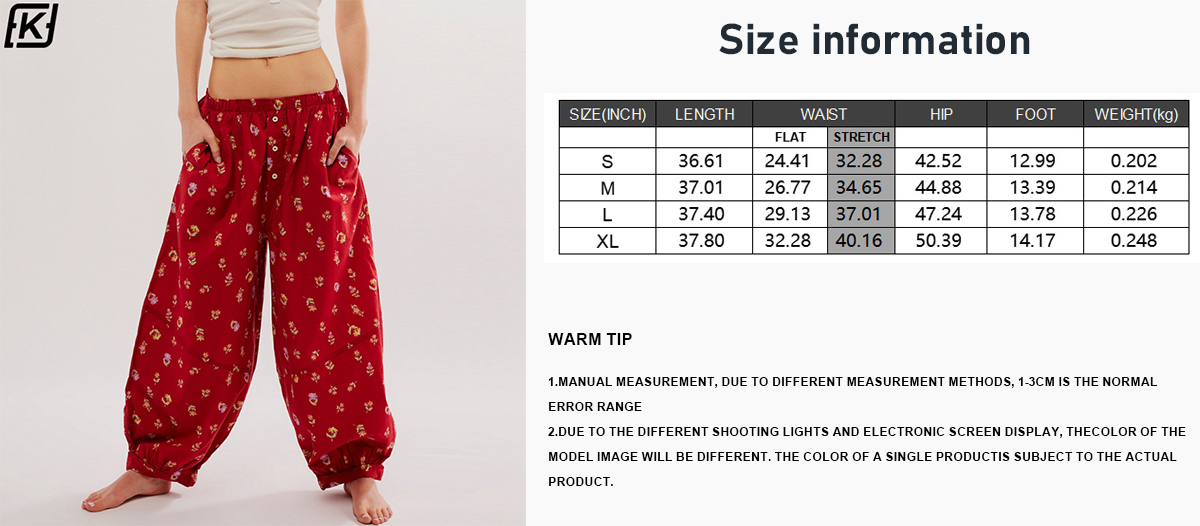 Digital printed elastic-waist corset pants