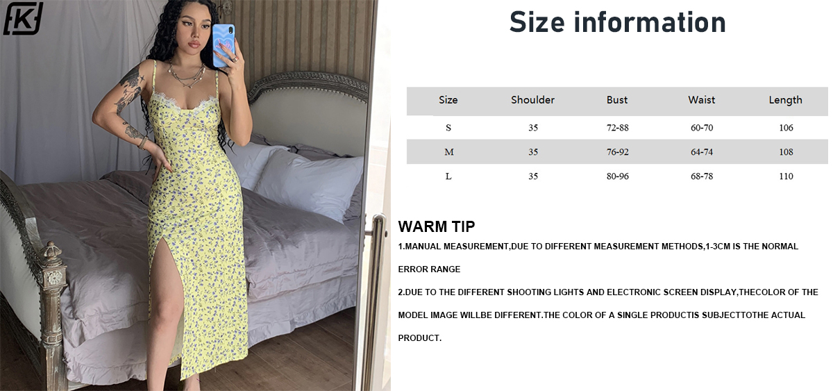 Women's floral split halter dress