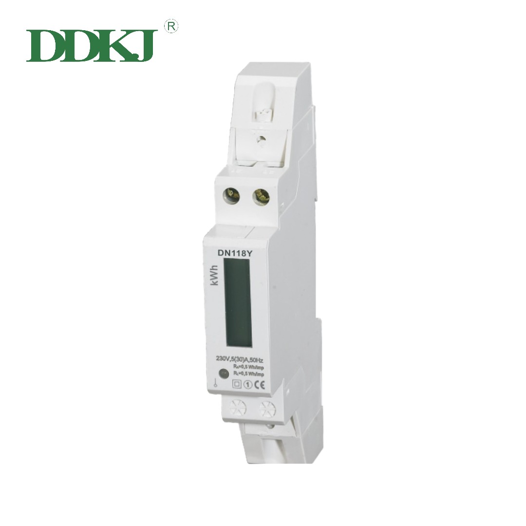 1 Phase 1 Module DN118 Single-phase LCD DIN-rail Energy Meter (Options: Basic/Multi-function/Multi-rate)