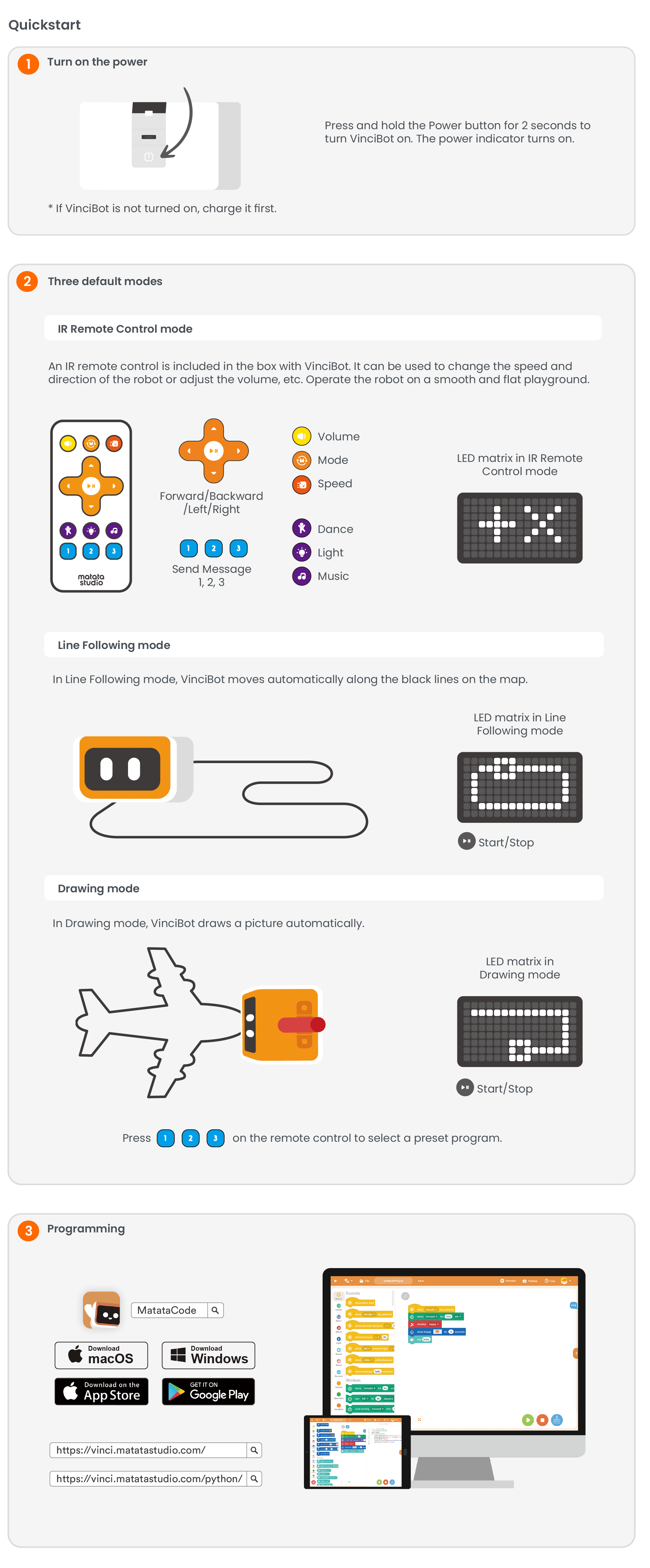 WiKi Quickstart VinciBot