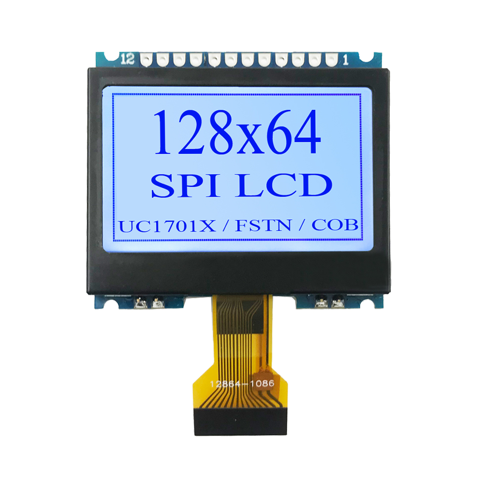 44x48mm Custom COB 128x64 Monochrome FSTN Positve 12864 LCD Display Module