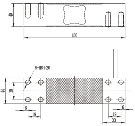 Double Hole Parallel Beam Weighing Sensor