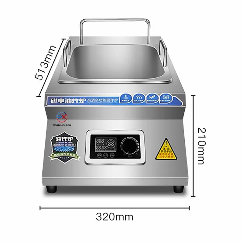  Tipologie di piastre commerciali a gas GPL e friggitrici PXKITCHEN 