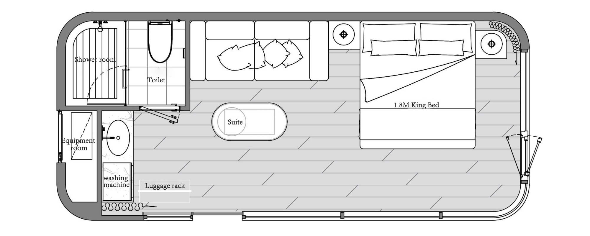 Steel Frame Modular Detachable Insulation and Windproof Space Capsule Container House