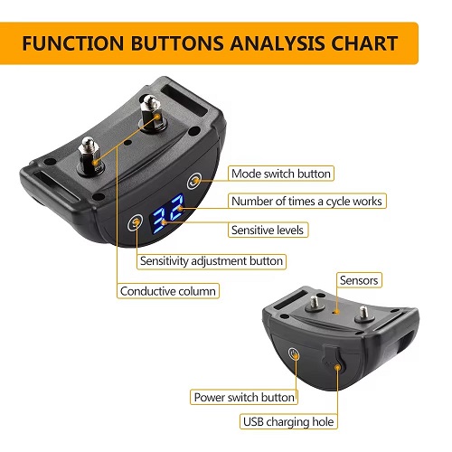  Smart shock bark collar 