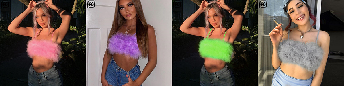 Women's little furry camisole vest