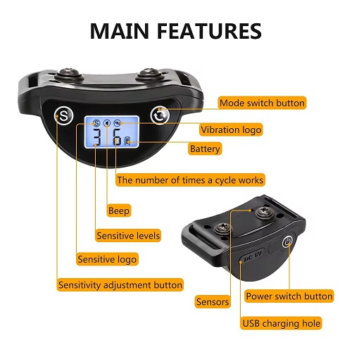 IP67 Rechargeable Automatic Bark Collar