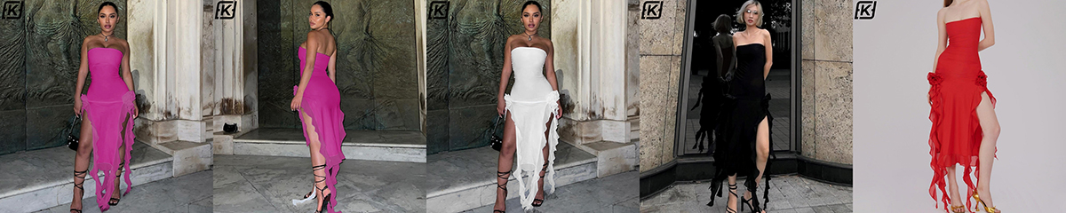 Sexy lace patchwork dress