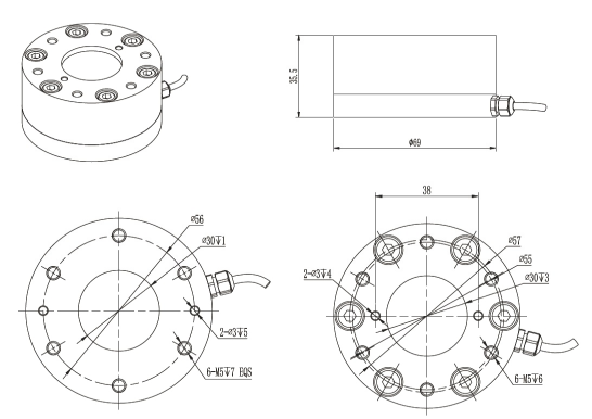 MT521 6 Axis Force Sensor